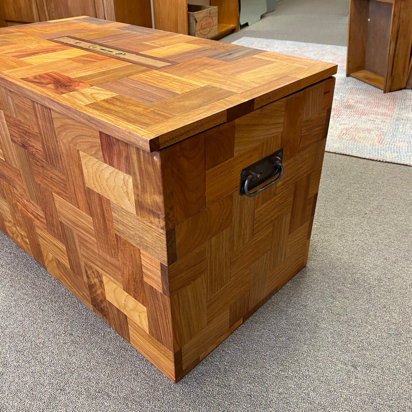 Upcycled Blanket/Toy Box by Jason - Rosewood