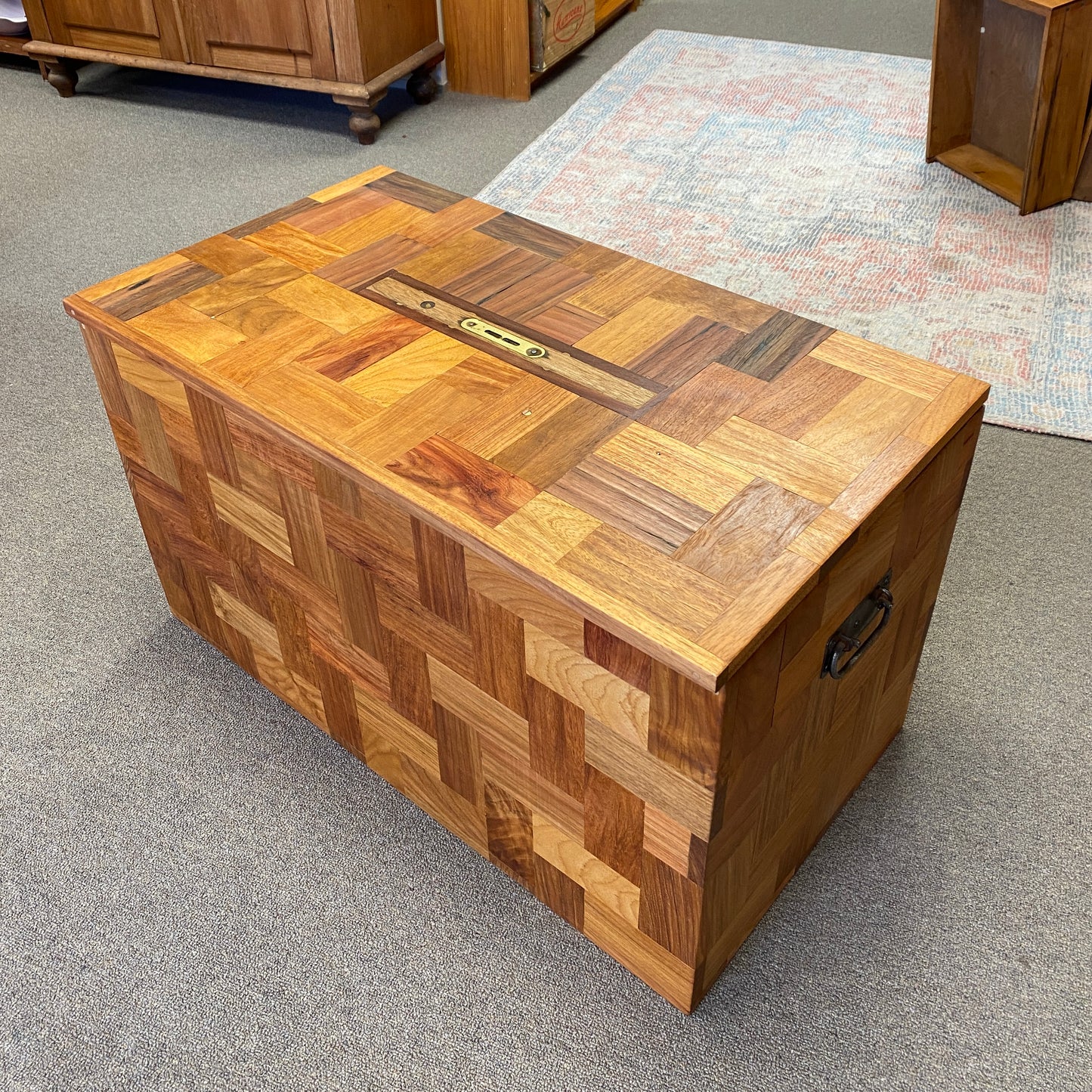 Upcycled Blanket/Toy Box by Jason - Rosewood