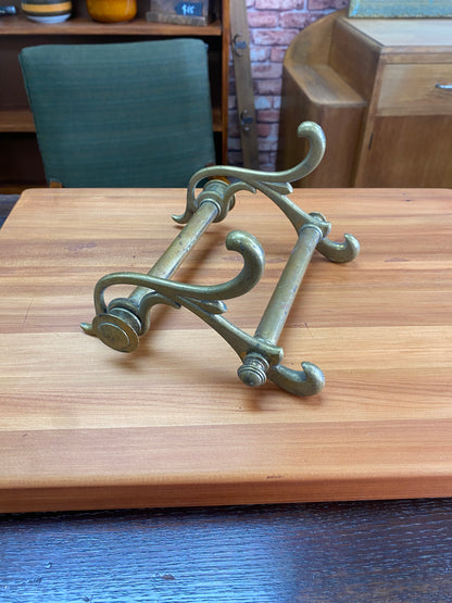 Victorian Brass Converted Double Coat Hook