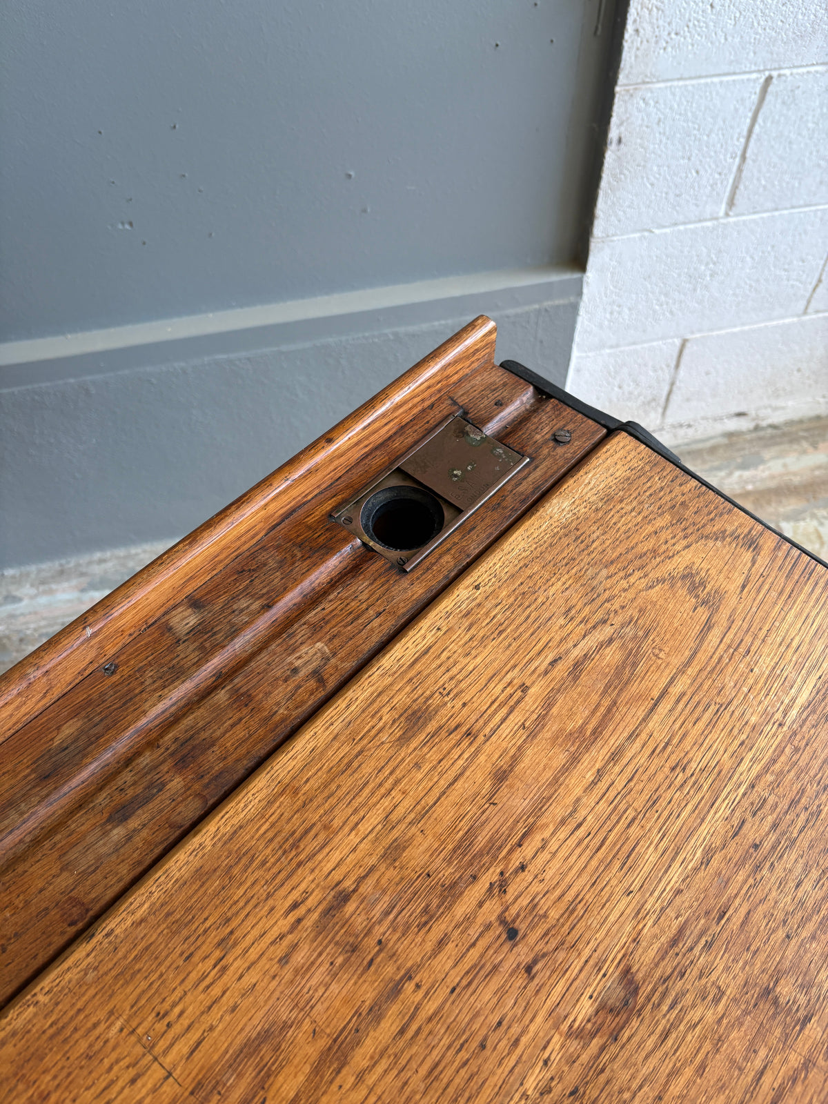 Victorian E.S.A Ltd / London Solid Oak Students Desk