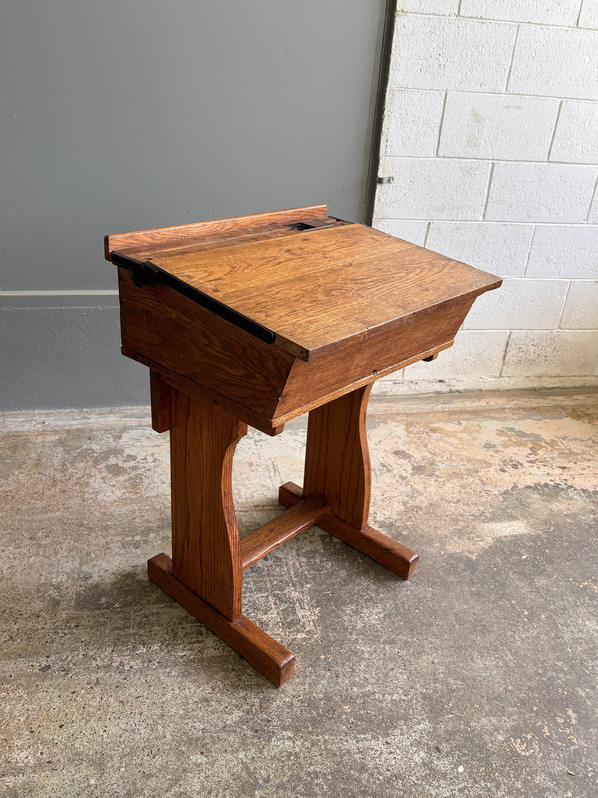 Victorian E.S.A Ltd / London Solid Oak Students Desk