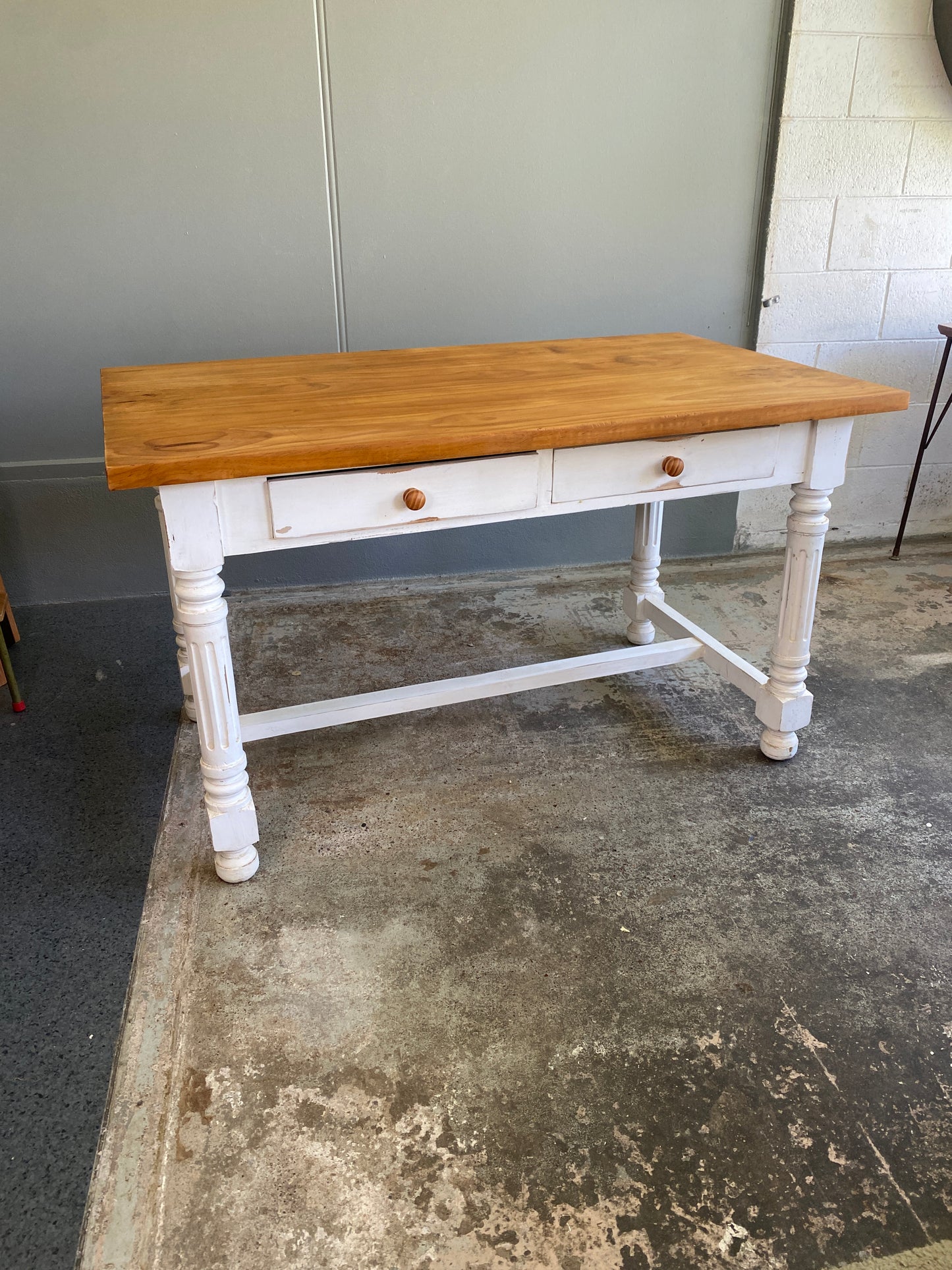 Victorian Style Painted Farmhouse Table