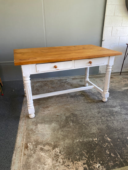 Victorian Style Painted Farmhouse Table