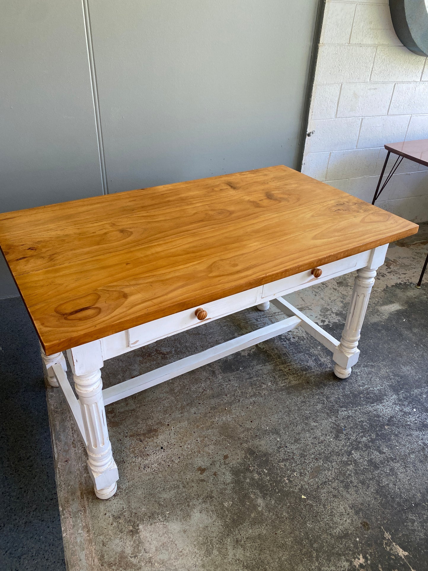Victorian Style Painted Farmhouse Table