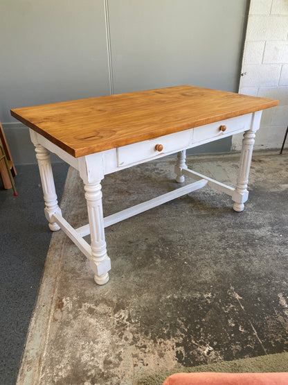Victorian Style Painted Farmhouse Table