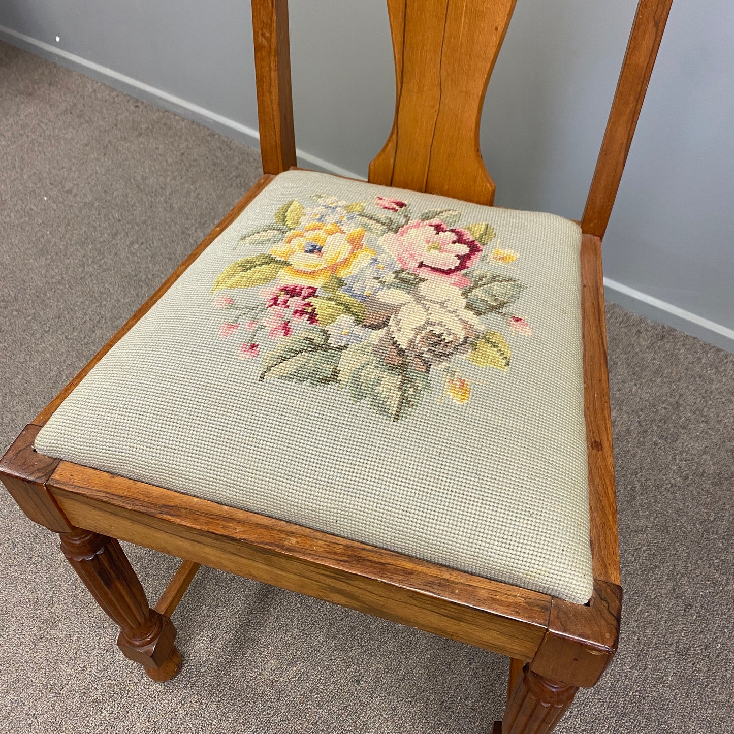 Victorian Style Rimu Dining Chairs x 4