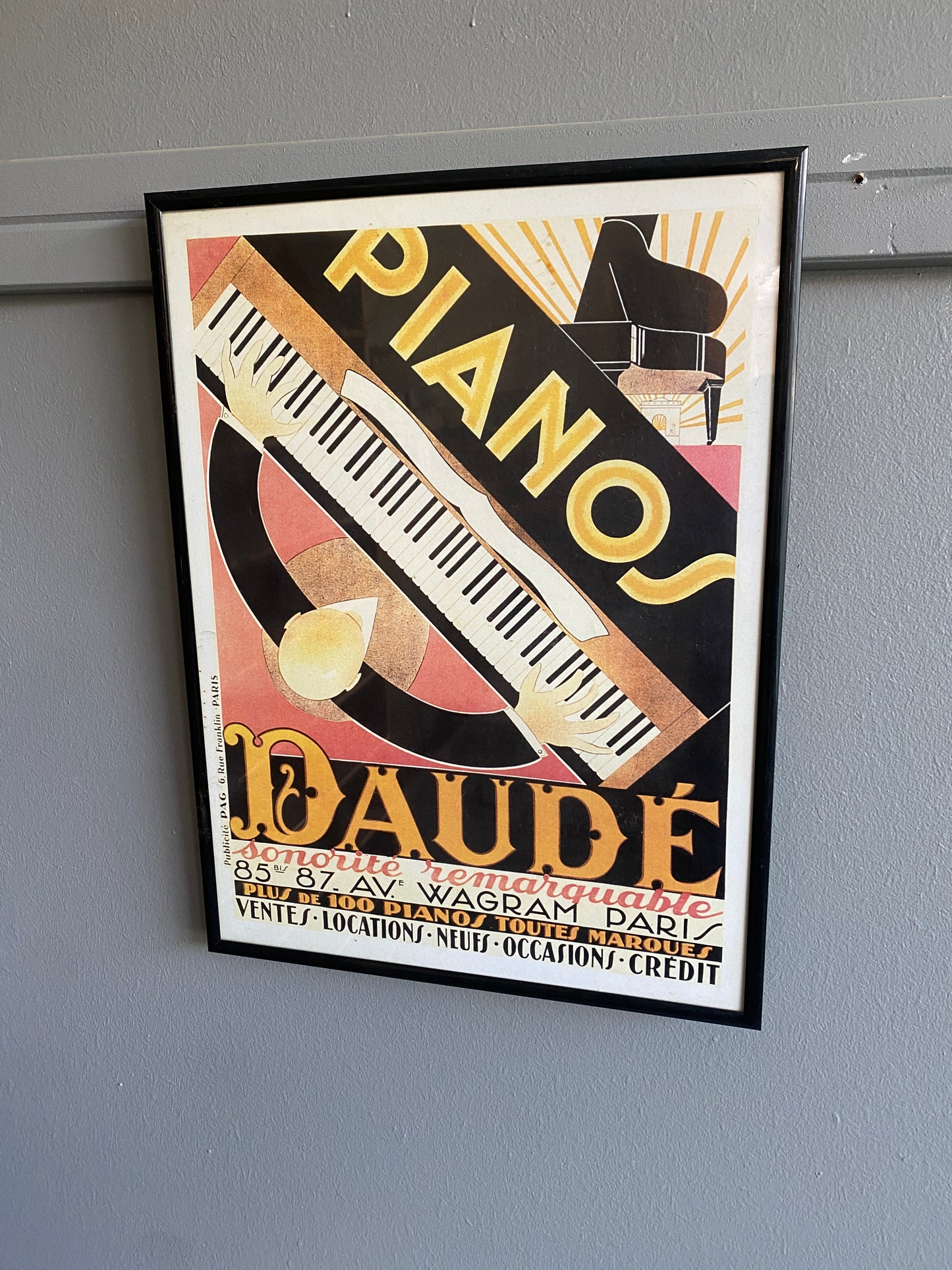 Vintage 1920s Wee Blue Coo - Pianos Daude in Paris - Reproduction