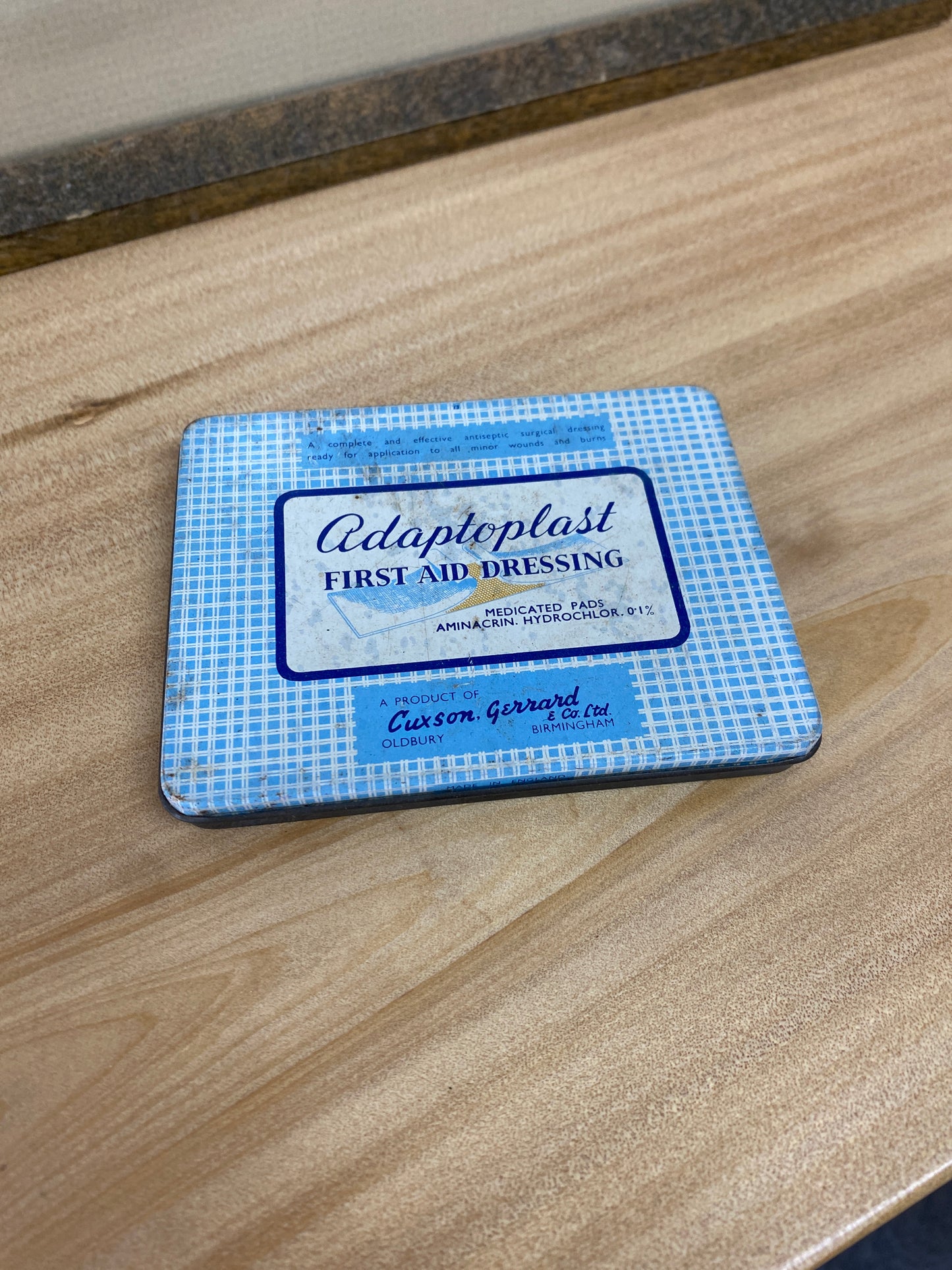 Vintage Adaptoplast Tin