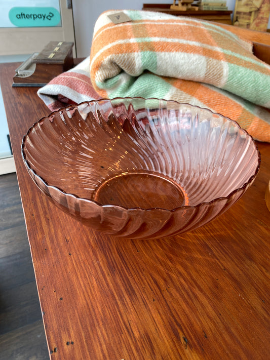 Vintage Arcoroc France Pink Bowl