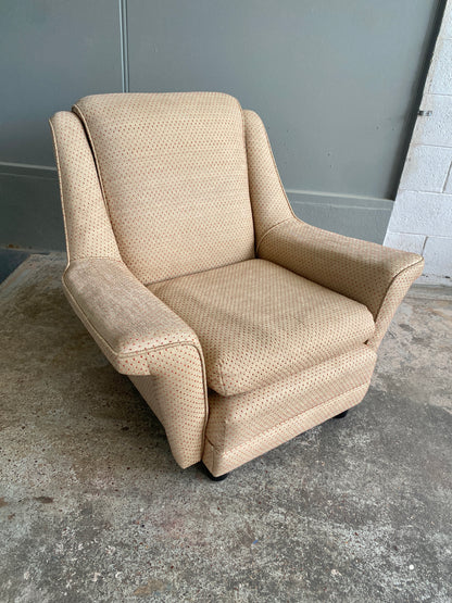 Vintage Art Deco Style Wing Armchair