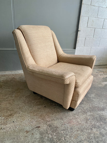 Vintage Art Deco Style Wing Armchair
