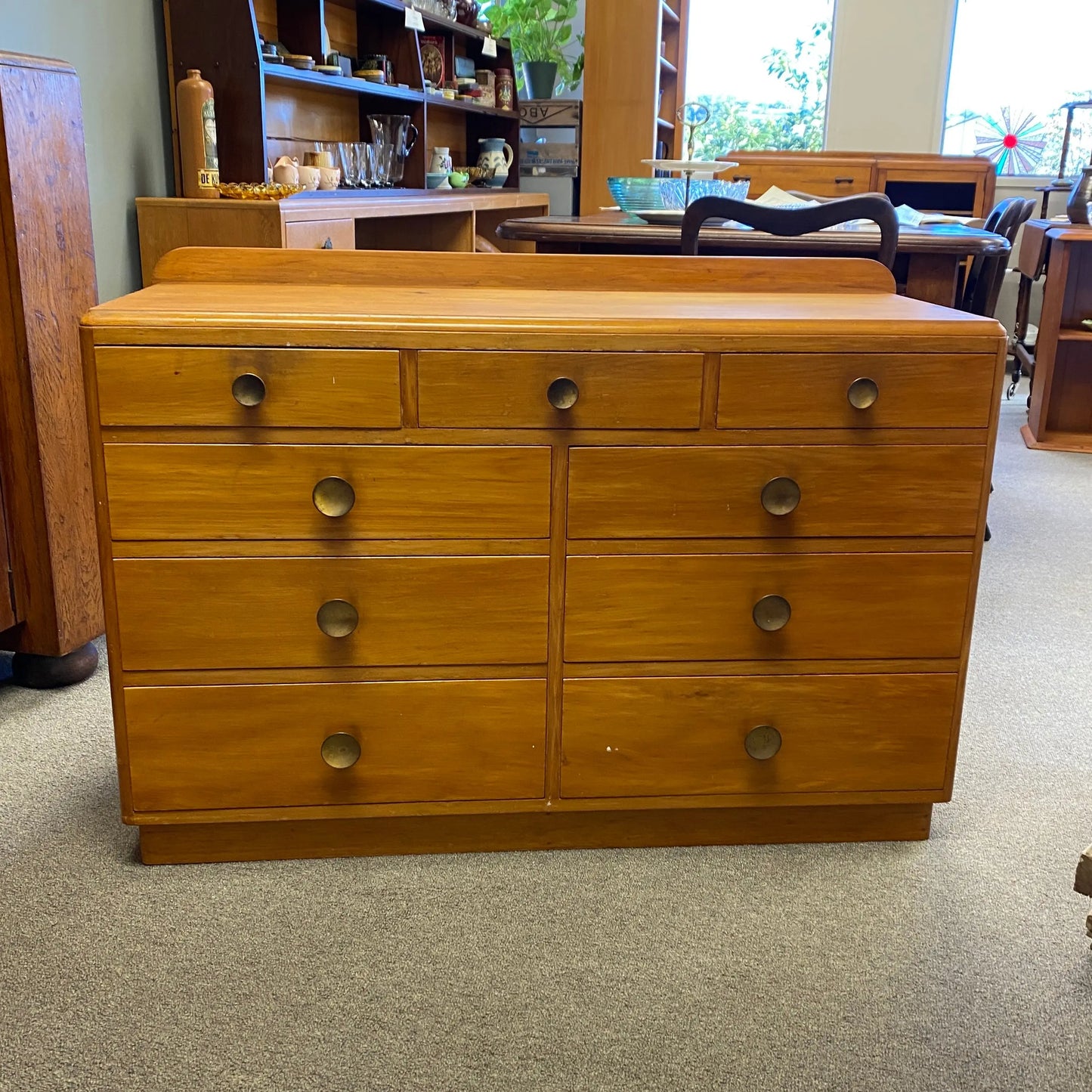 Vintage Bank of 6 Rimu Drawers Plots & Pickles