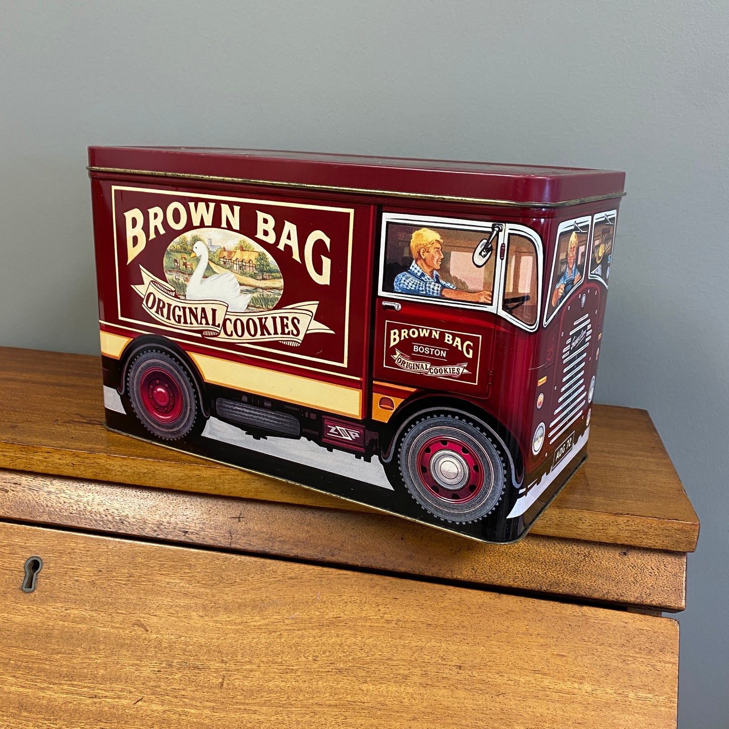 Vintage Brown Bag Cookies Promotional Tin