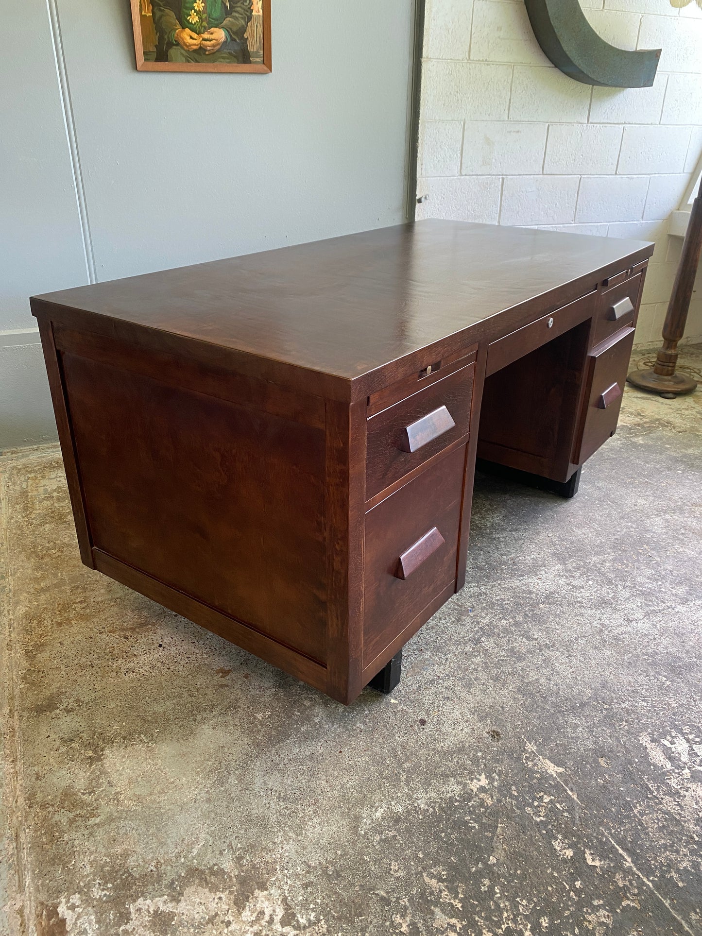 Vintage Canadian Hardwood Desk