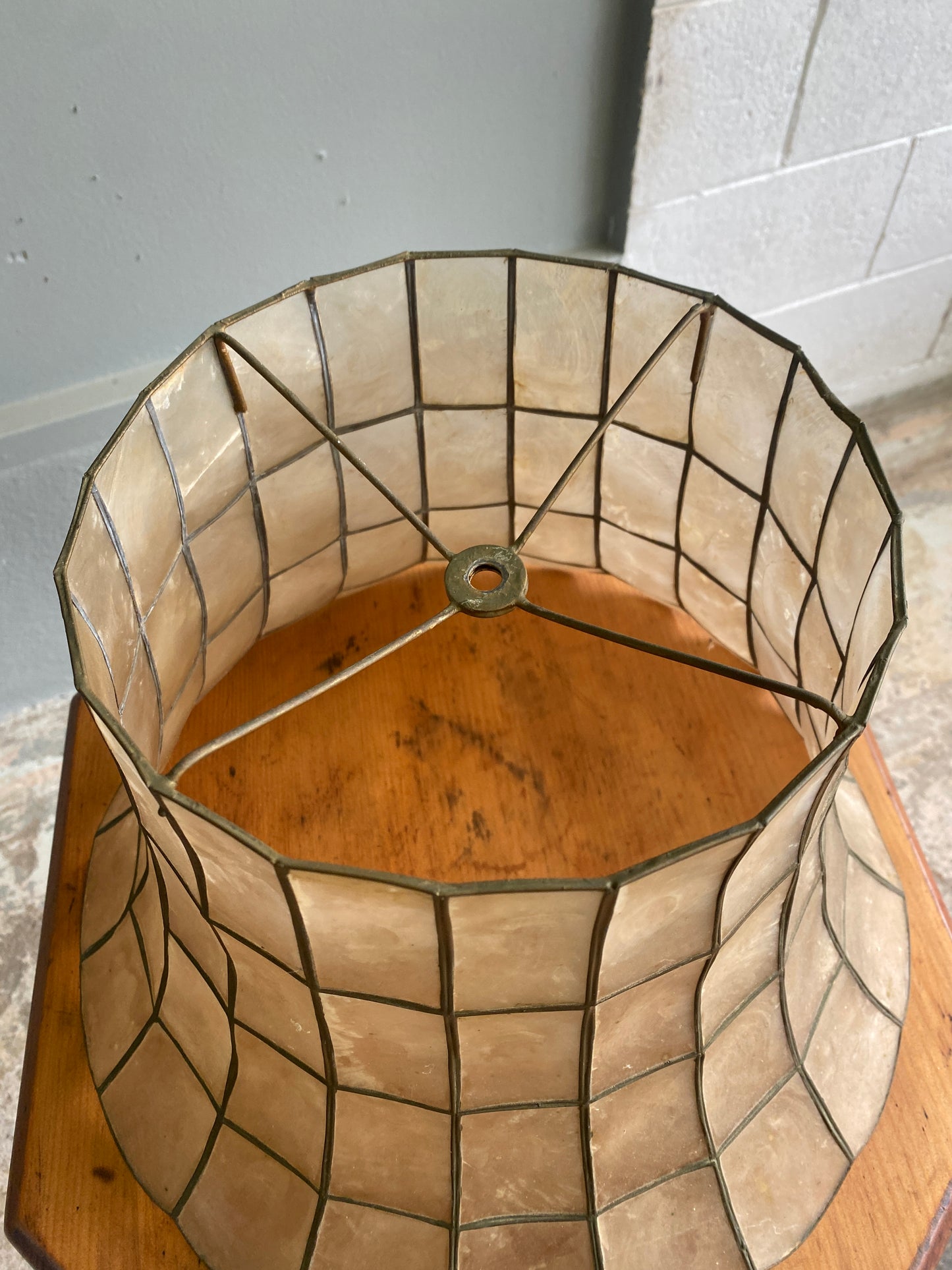 Vintage Capiz Shell Lamp Shade