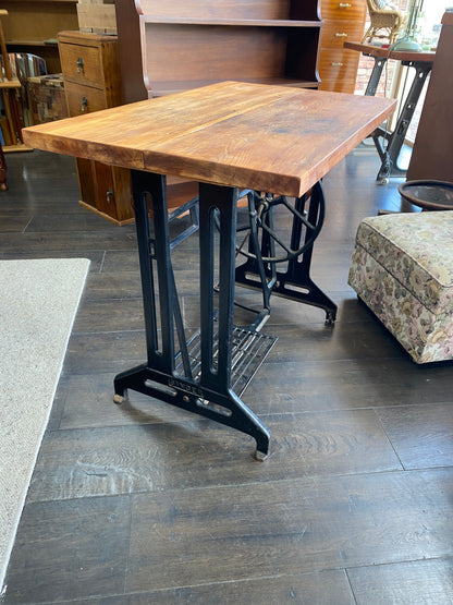 Vintage Cast Singer & Rimu Desk