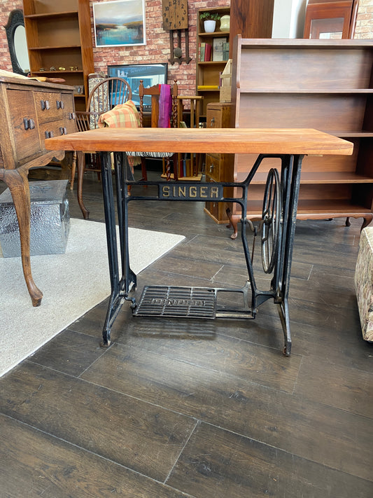 Vintage Cast Singer & Rimu Desk
