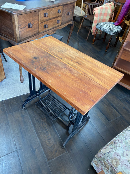 Vintage Cast Singer & Rimu Desk