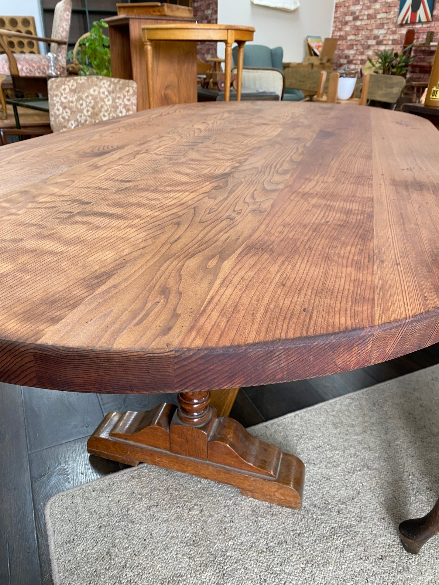 Vintage Cedar & Oak 6-8 Seat Dining Table