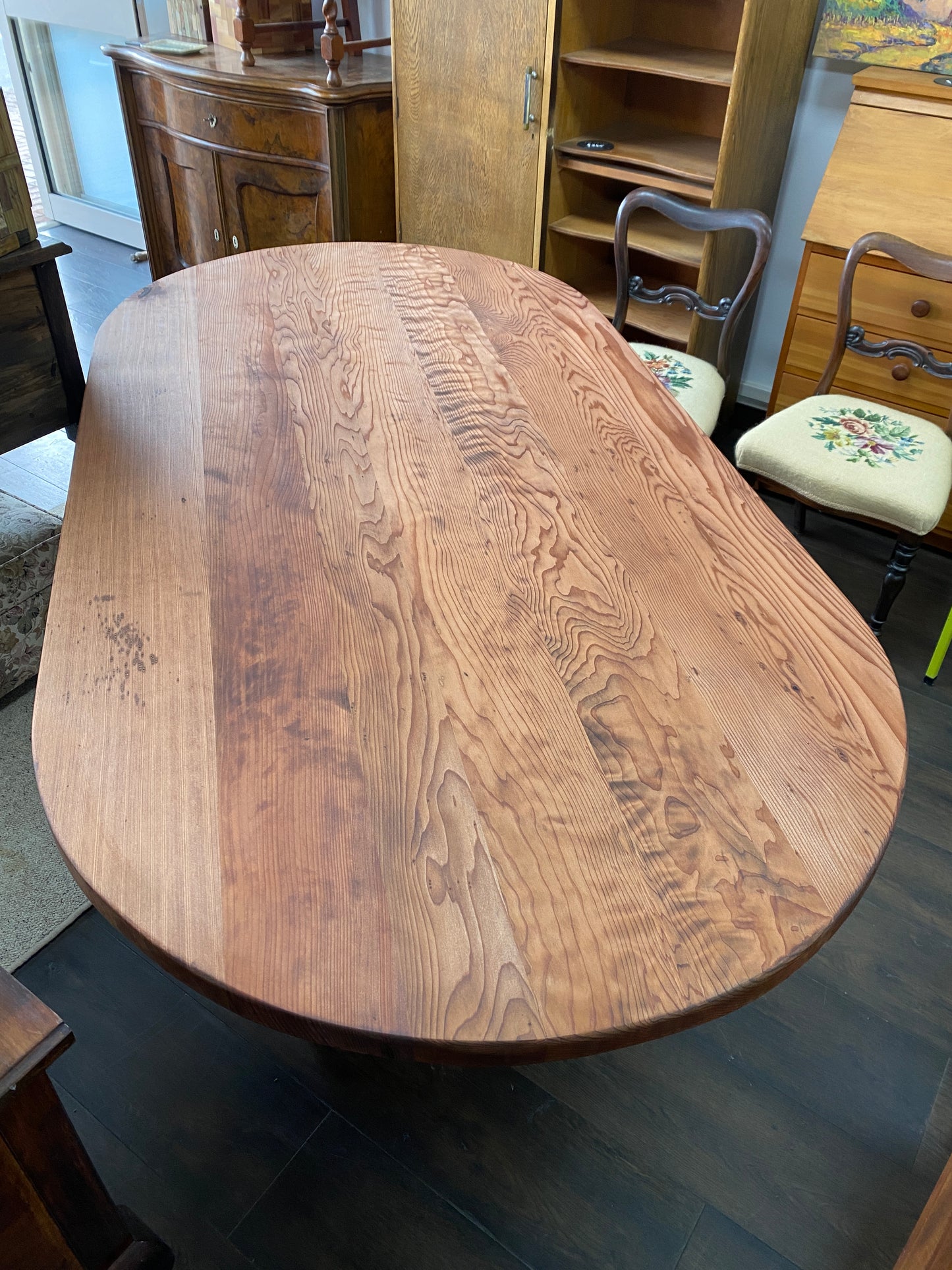 Vintage Cedar & Oak 6-8 Seat Dining Table