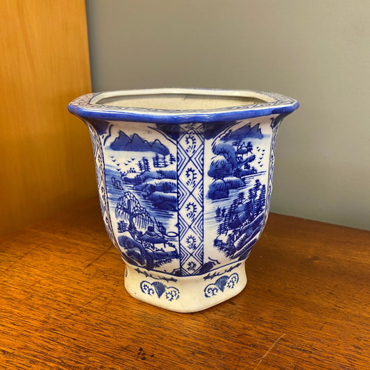 Vintage Chinese Blue Vase - Plots & Pickles