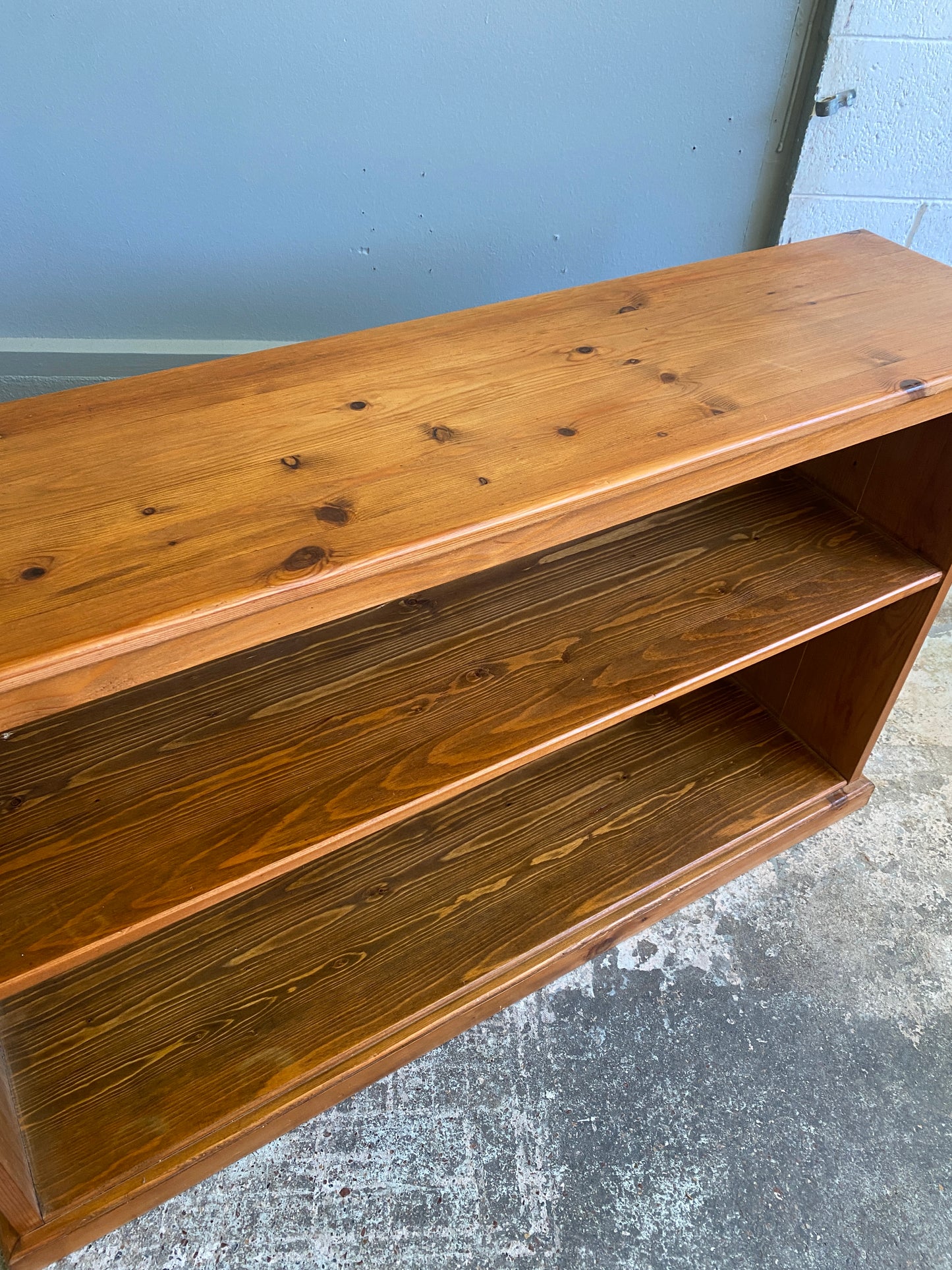 Vintage Country Style Pitch Pine Bookcase