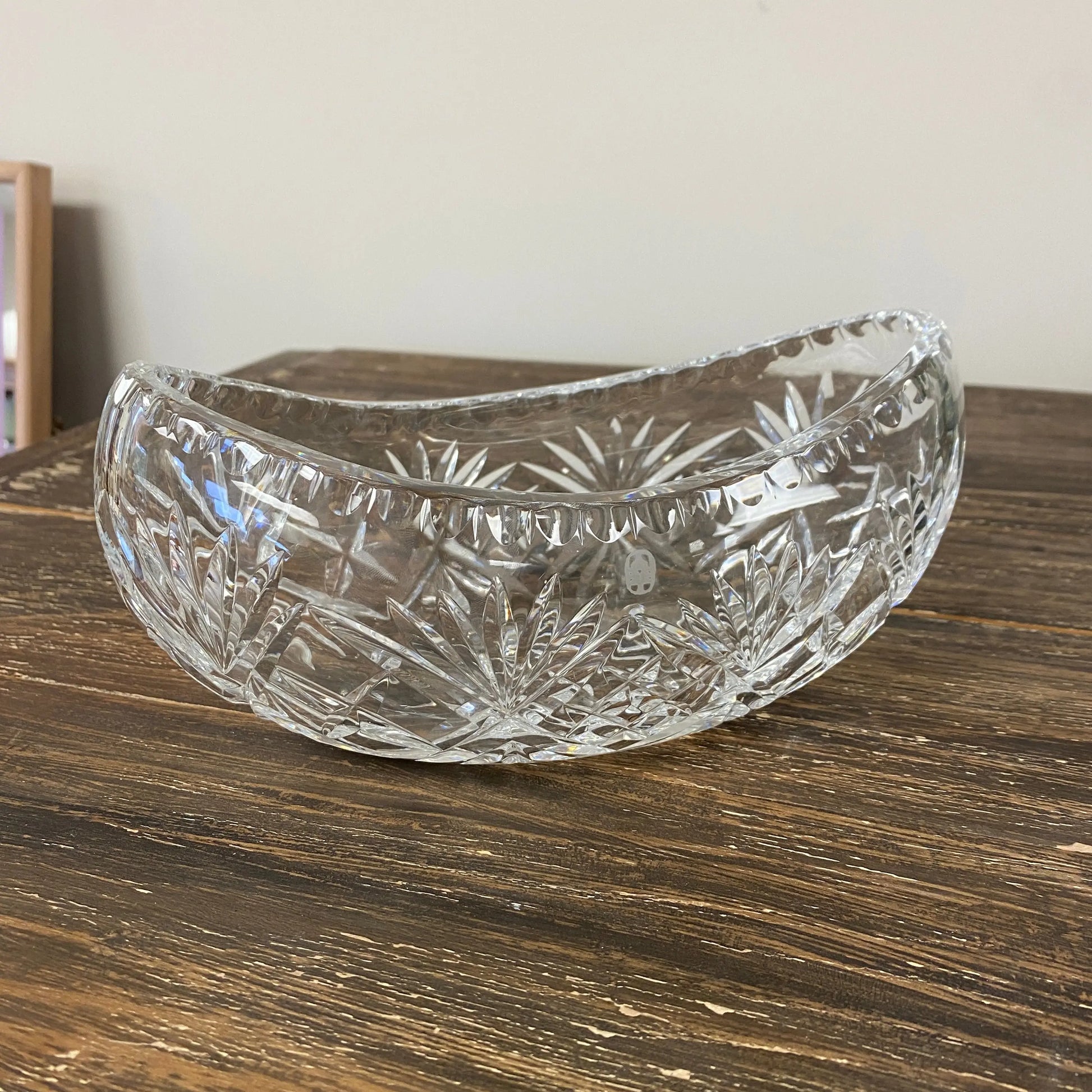 Vintage Crystal 'Banana' Bowl - Plots & Pickles