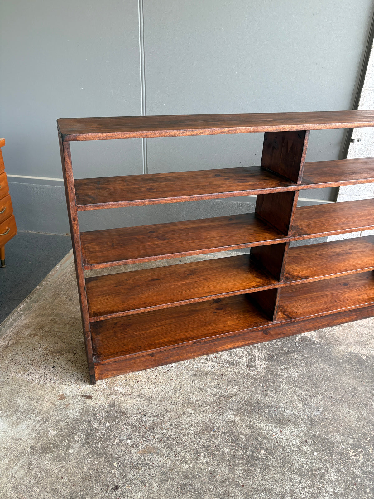 Vintage Custom Large Solid Timber Bookcase