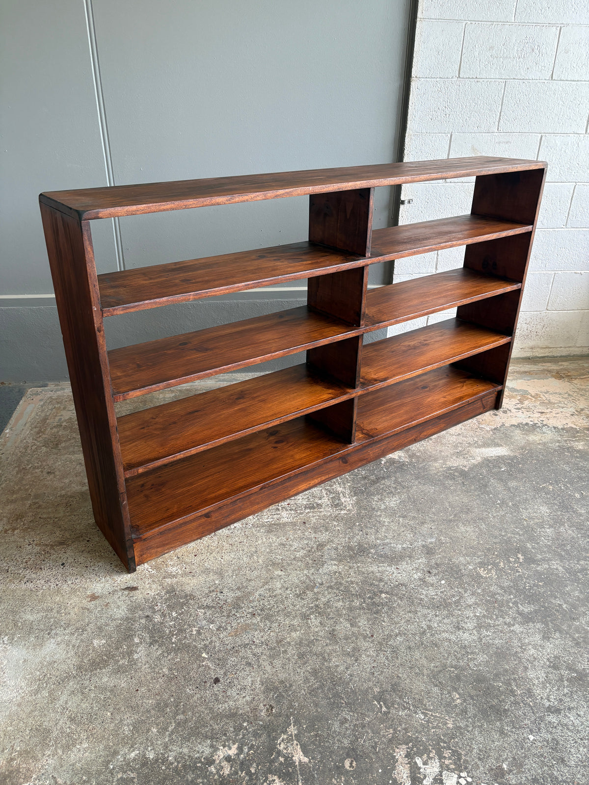 Vintage Custom Large Solid Timber Bookcase