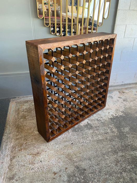 Vintage Custom Made 100 Bottle Wine Rack
