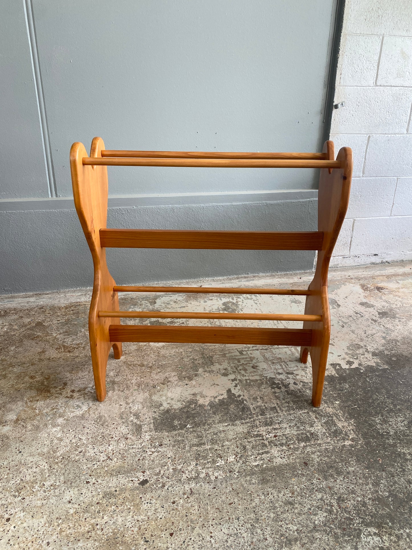 Vintage Custom Made Kauri Towel Rack