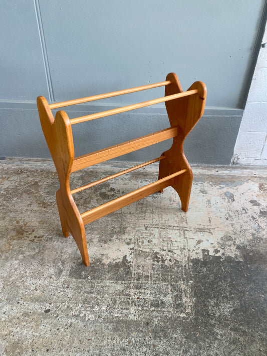 Vintage Custom Made Kauri Towel Rack