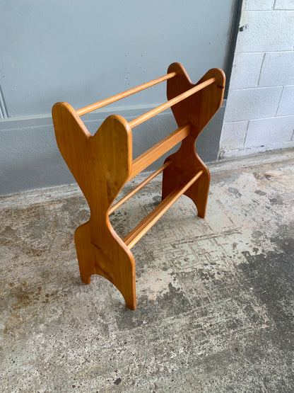 Vintage Custom Made Kauri Towel Rack