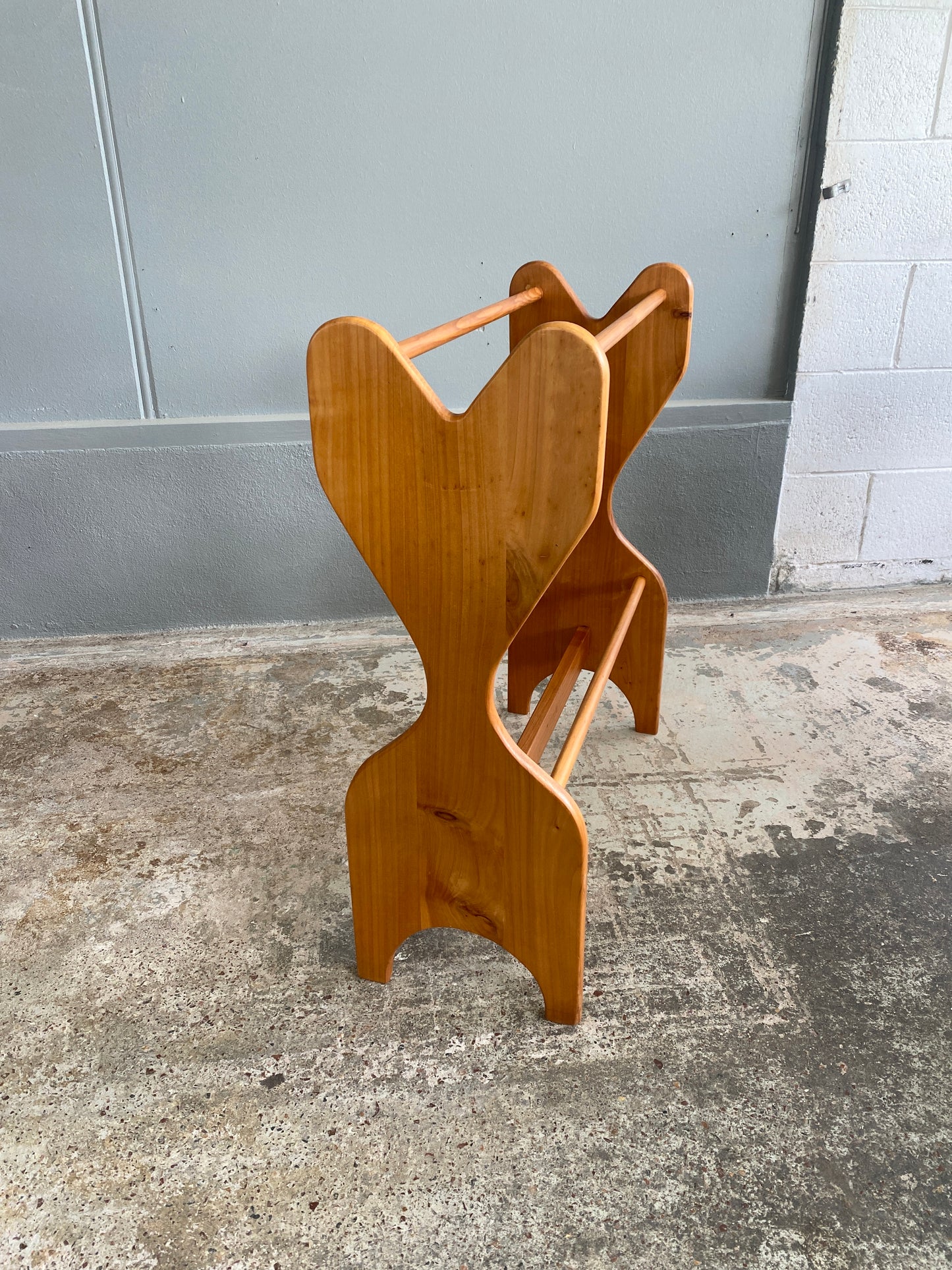 Vintage Custom Made Kauri Towel Rack