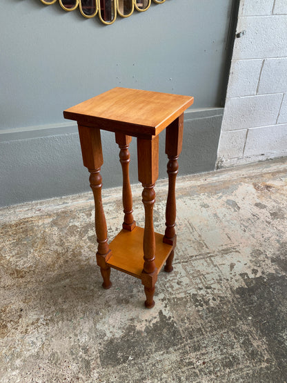 Vintage Custom Made Kauri & Mahogany Plant Stand
