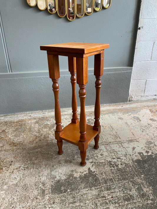 Vintage Custom Made Kauri & Mahogany Plant Stand