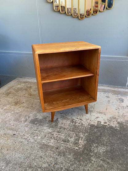 Vintage Custom Made Light Oak Side Table