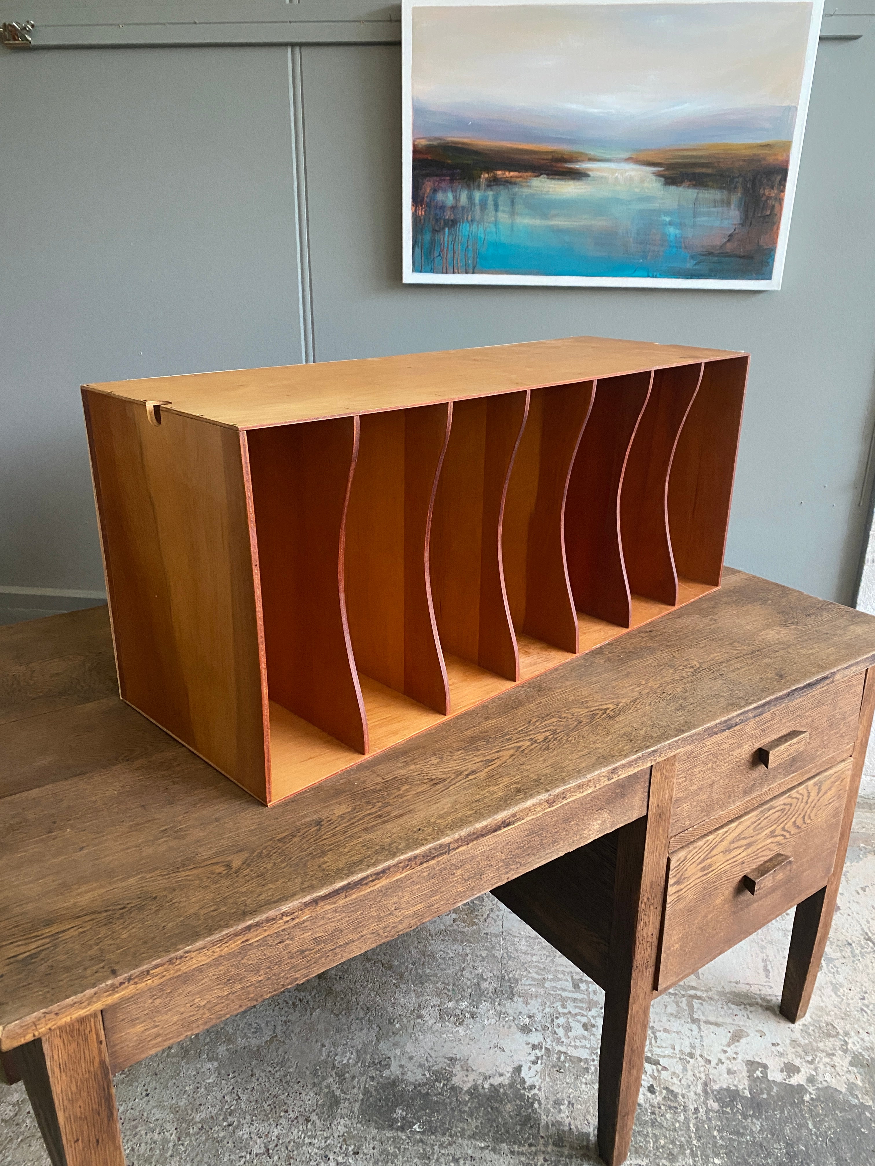 Vintage Custom Made Lightweight LP Rack (Approx 100) – Plots & Pickles