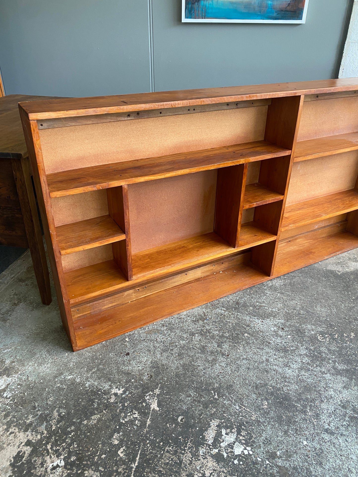 Vintage Custom Made Rimu Large Bookcase