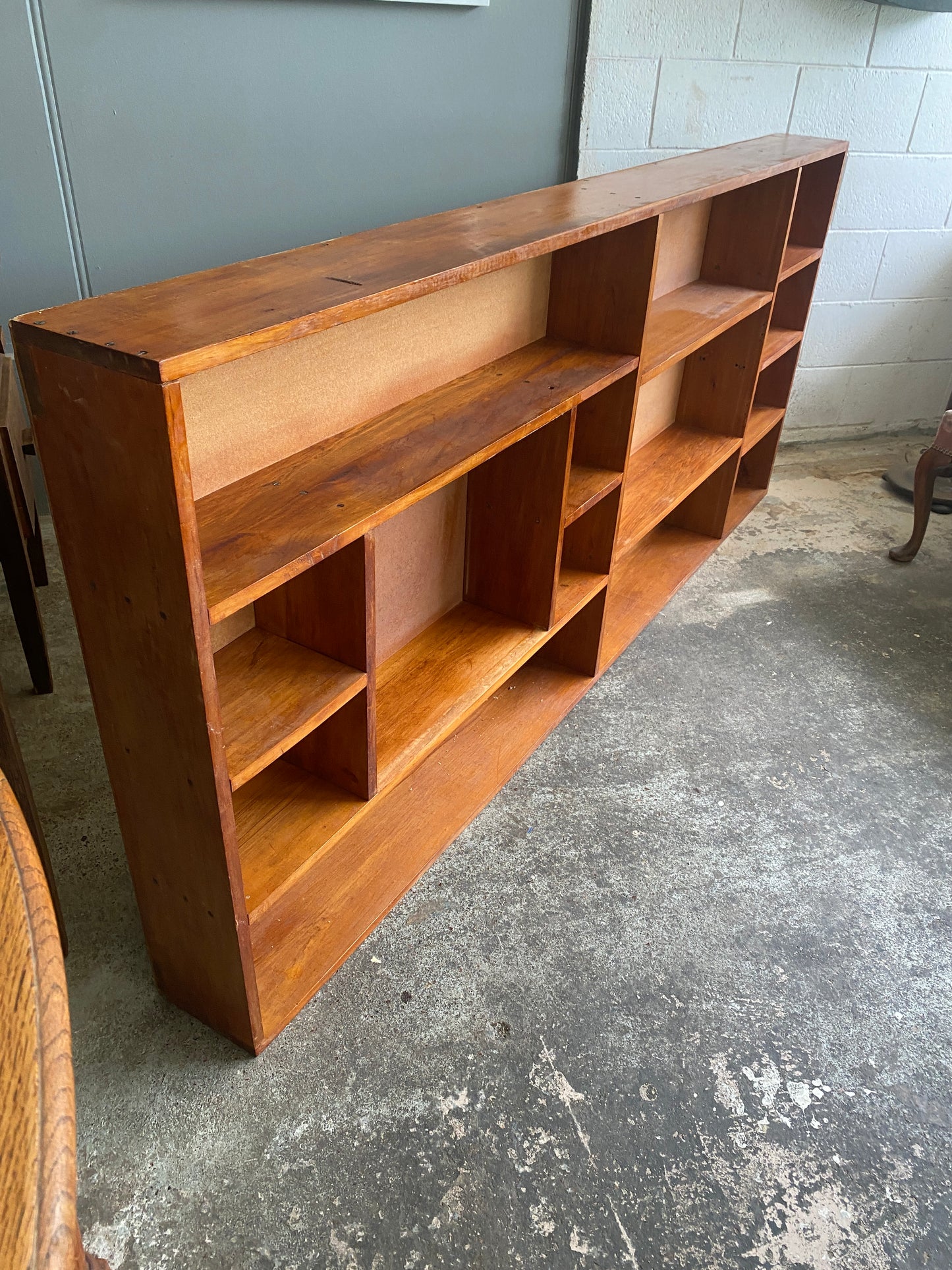 Vintage Custom Made Rimu Large Bookcase
