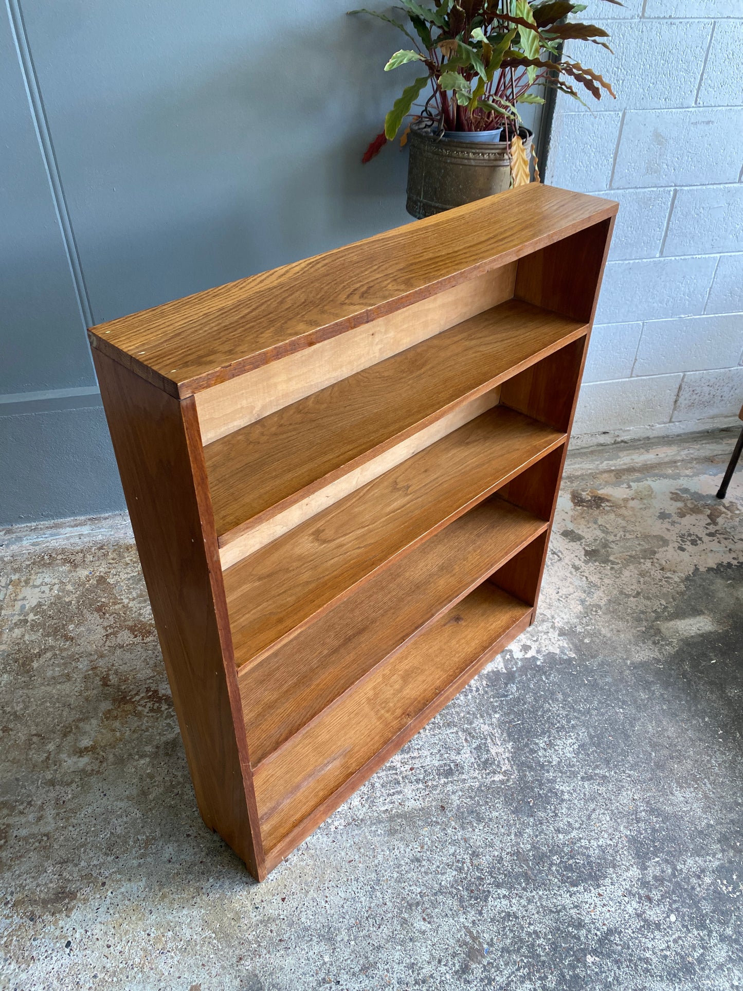 Vintage Custom Oak Bookcase