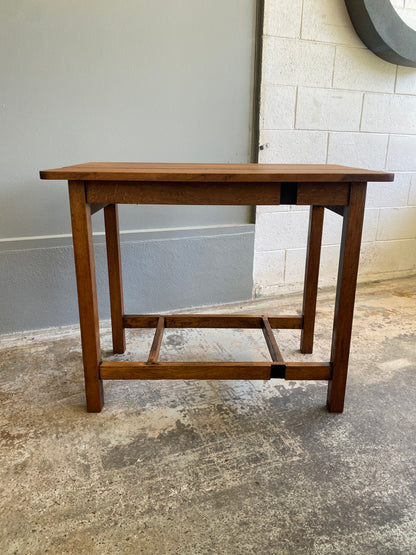 Vintage Custom Solid Oak Hall Table