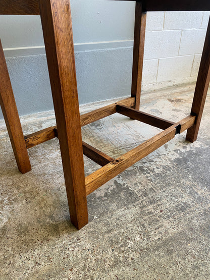 Vintage Custom Solid Oak Hall Table
