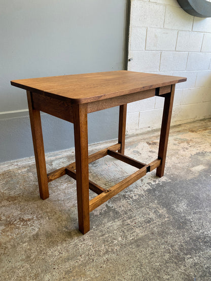 Vintage Custom Solid Oak Hall Table