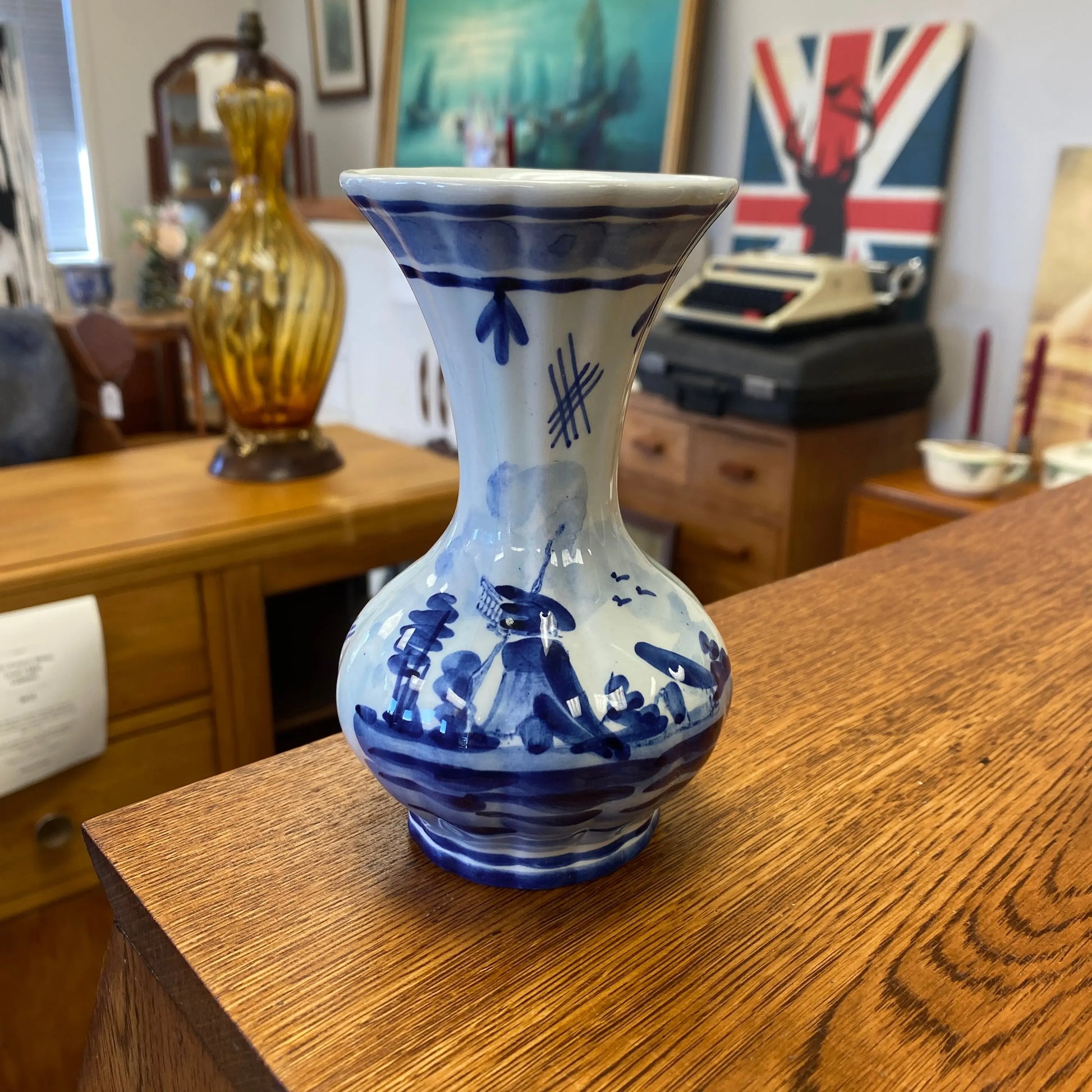 Vintage Delft Stem Vase - Plots & Pickles