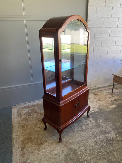 Vintage Dome Top Mahogany Display Case