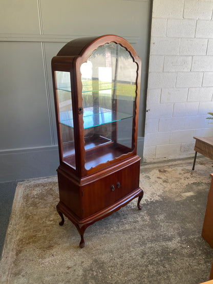 Vintage Dome Top Mahogany Display Case