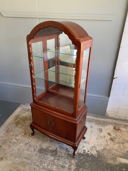 Vintage Dome Top Mahogany Display Case