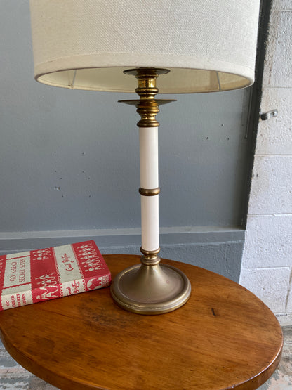 Vintage English Brass & Tole Table Lamp (1/2)
