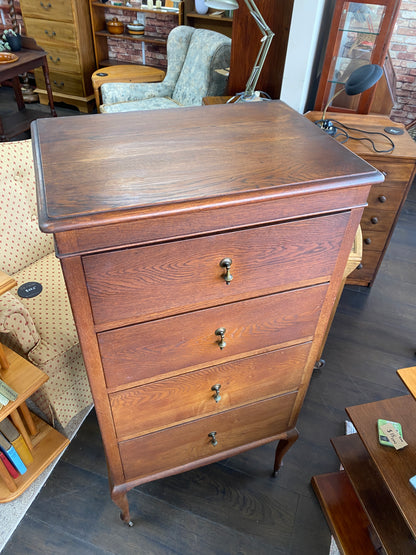 Vintage English Oak Estate Tallboy